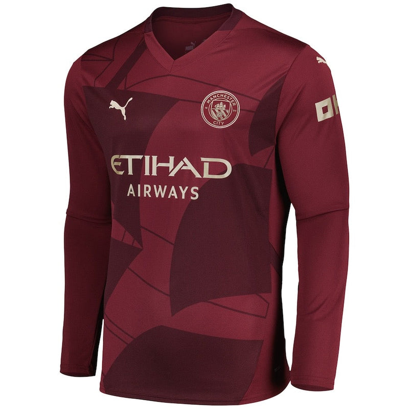 Camisa Manchester City Away manga longa 24/25 Adidas - Versão torcedor lançamento