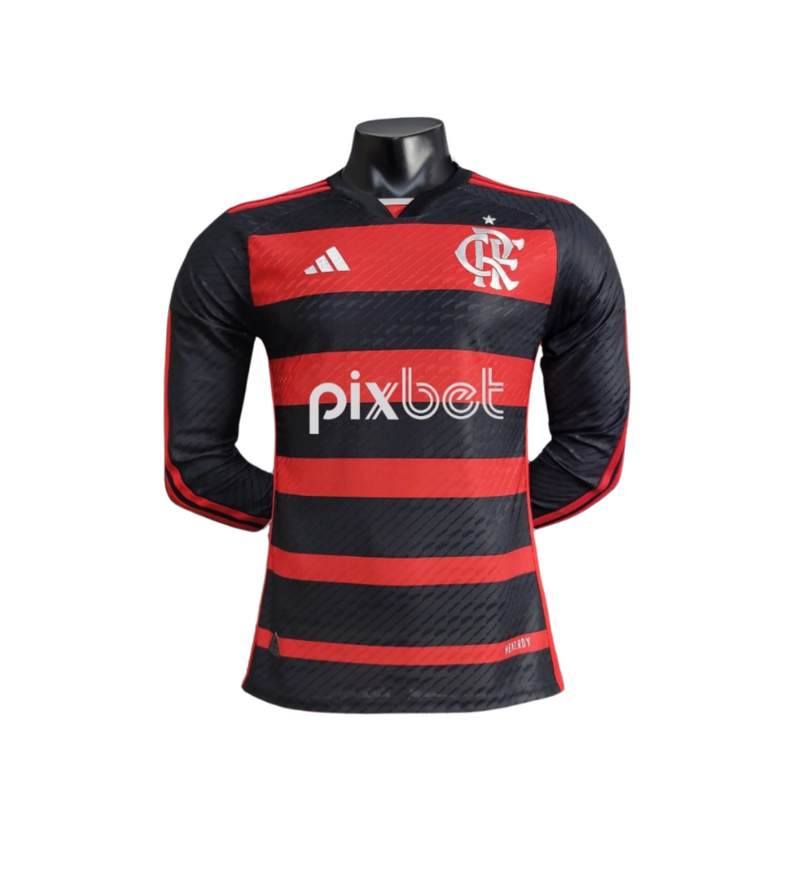 Camisa Flamengo + Patrocínio manga longa  24/25 Adidas - Versão jogador lançamento