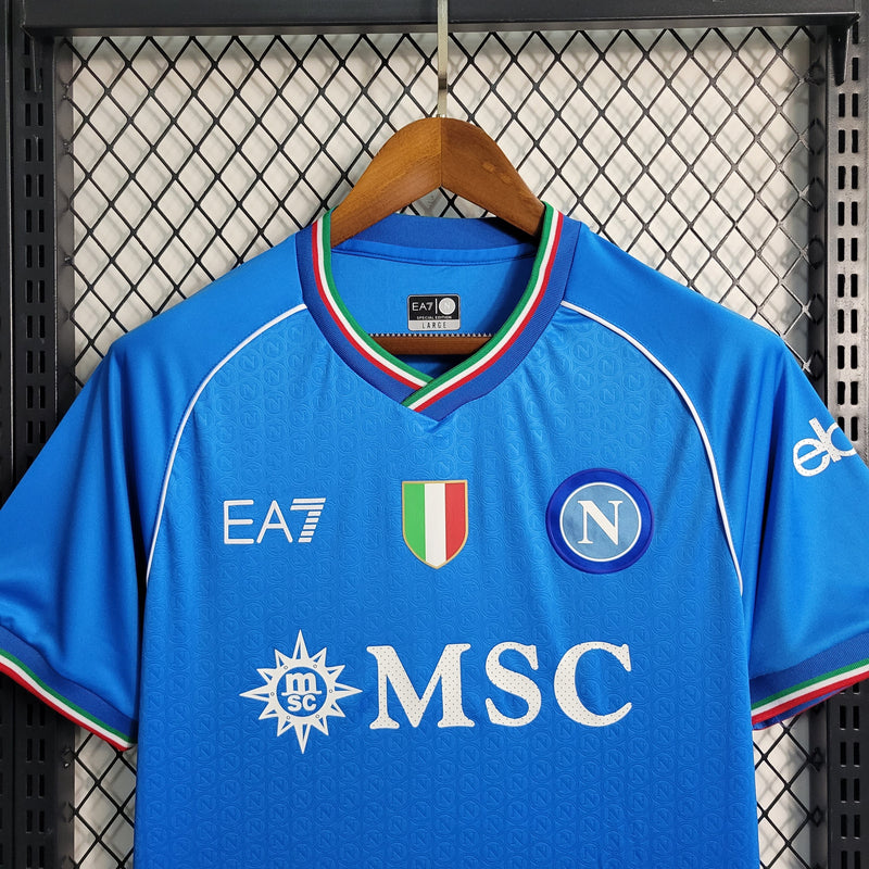 Camisa Napoli Home 23/24 EA7 Torcedor Masculina - My Store