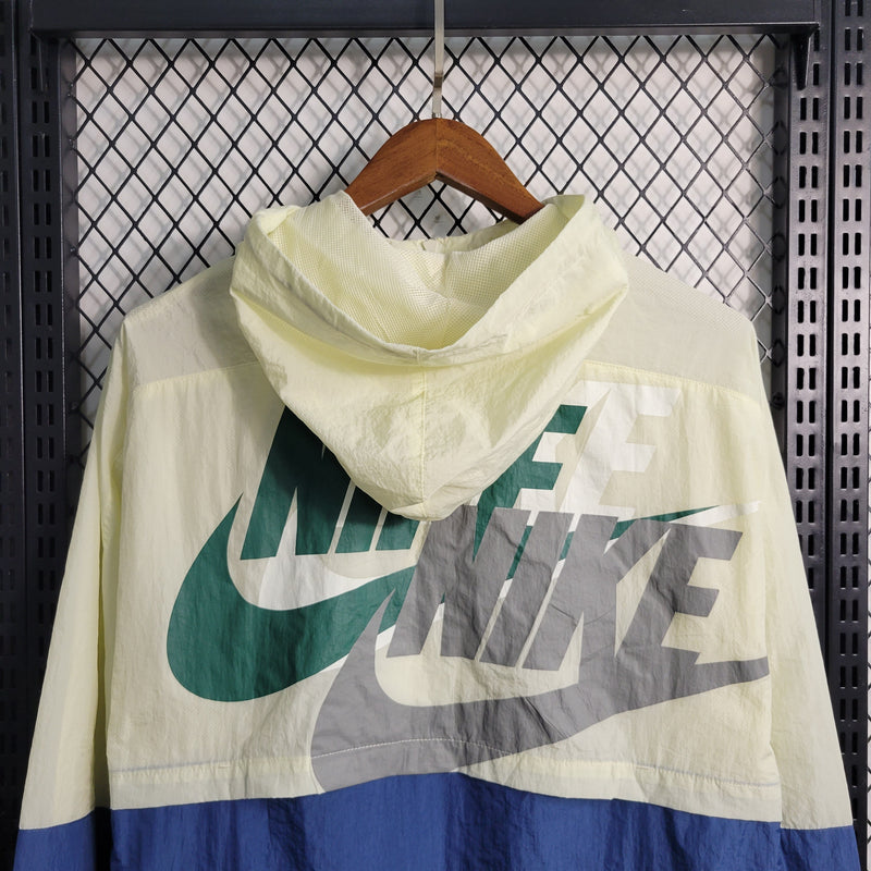 Jaqueta Corta Vento Nike 23/24 - Bege e Azul - My Store