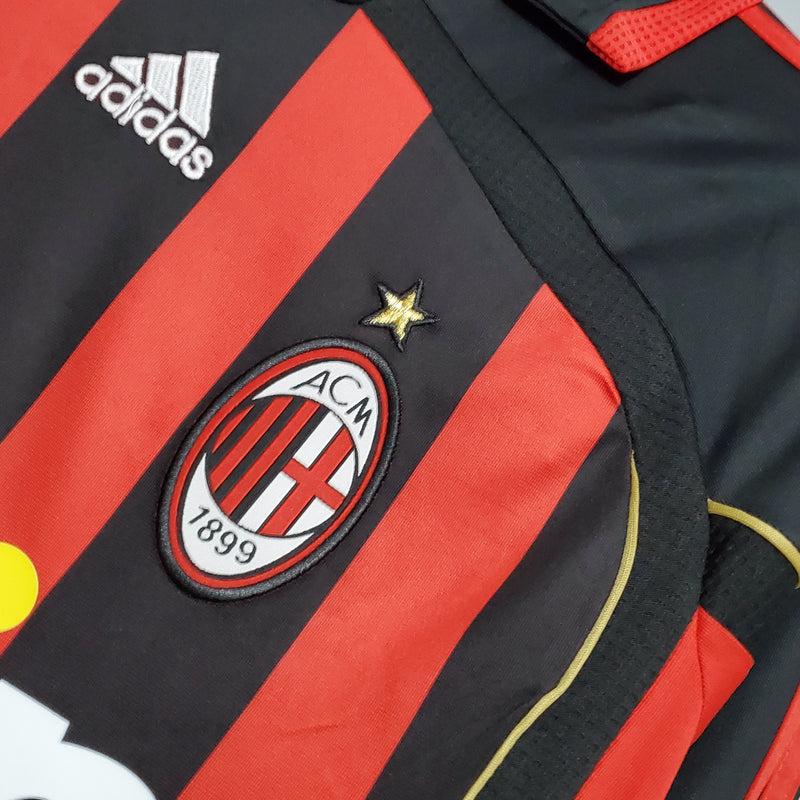 Camisa Milan 06/07 manga longa -  Versão Retro