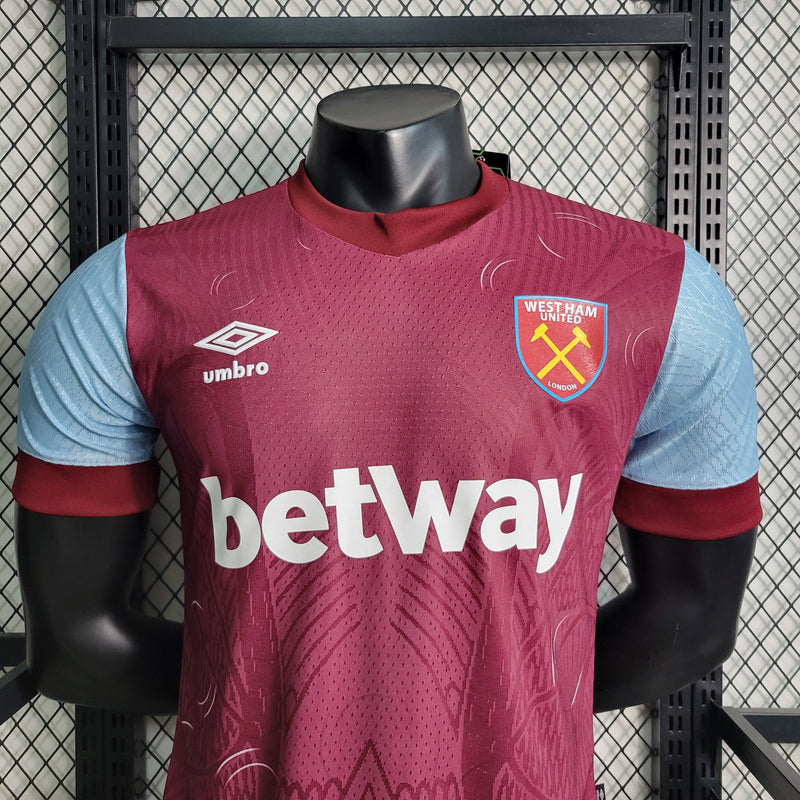 Camisa West Ham Home 23/24 - Umbro Jogador Masculino - My Store