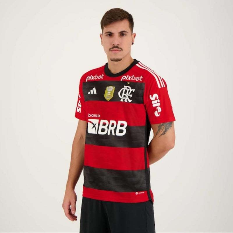 Camisa Flamengo + Patrocínio patch 22/23 Adidas - Versão torcedor lançamento