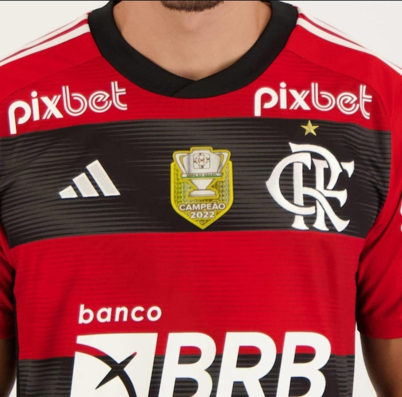 Camisa Flamengo + Patrocínio patch 22/23 Adidas - Versão torcedor lançamento