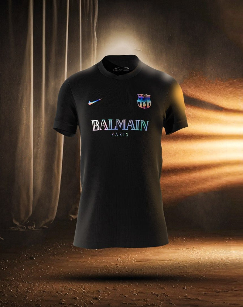 Camisa Barcelona Edição Especial balmain Preta 24/25- Nike Torcedor Masculina - lançamento