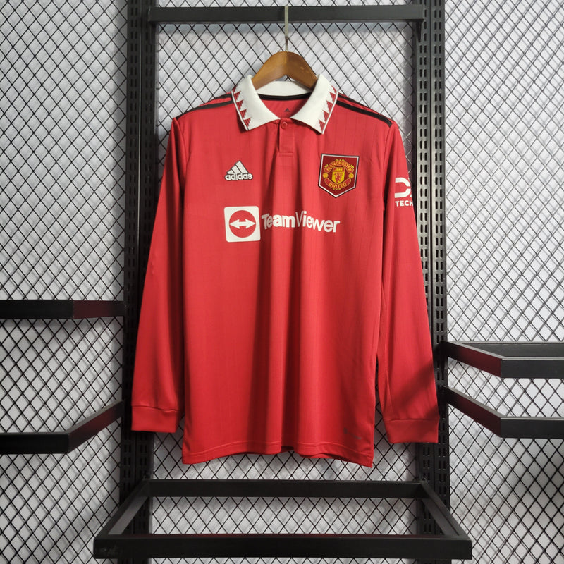 Camisa Manchester United Titular 22/23 - Versão Torcedor Manga Comprida - My Store