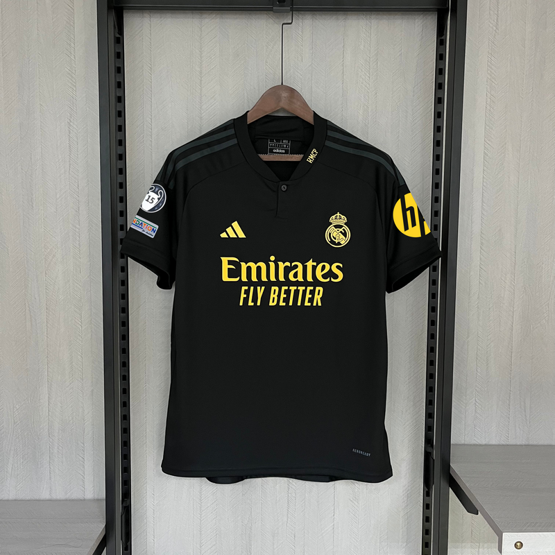 Camisa Real Madrid treino + Patch  Champions League
Foundation  24/25 - Adidas Torcedor Masculina - lançamento