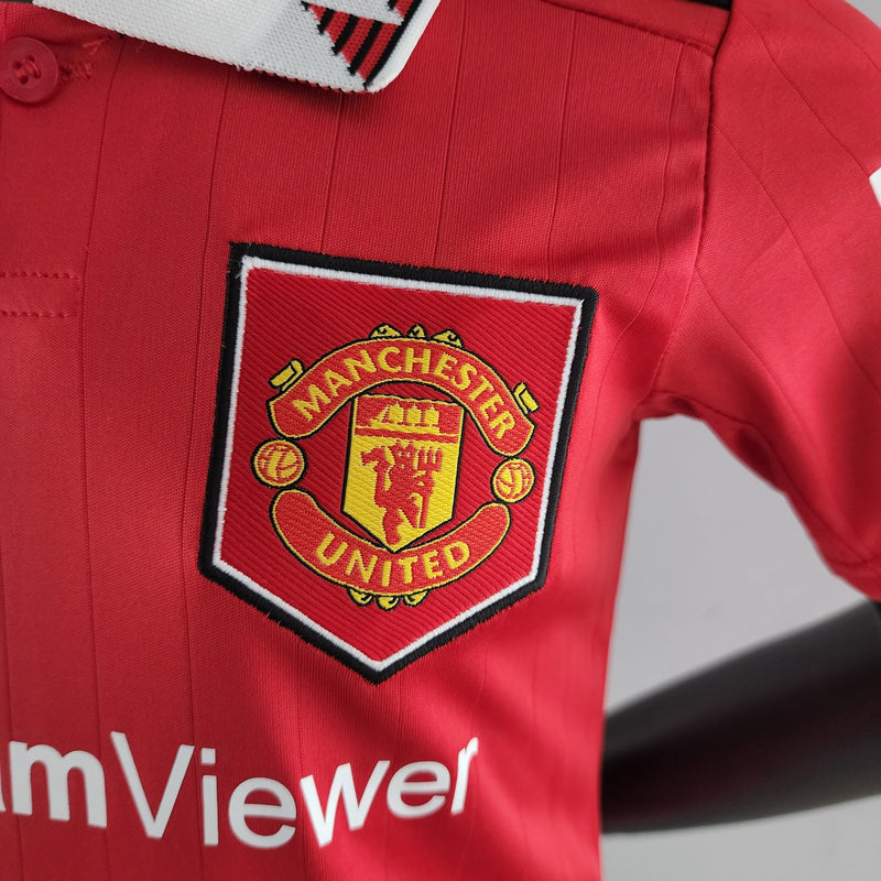 Kit Infantil Manchester United Titular 22/23 - My Store