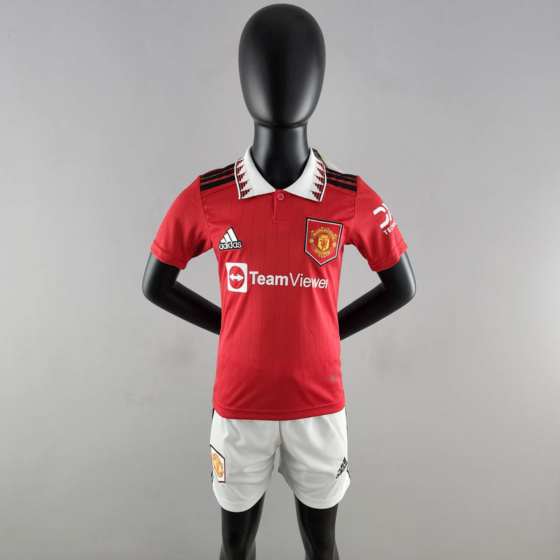 Kit Infantil Manchester United Titular 22/23 - My Store