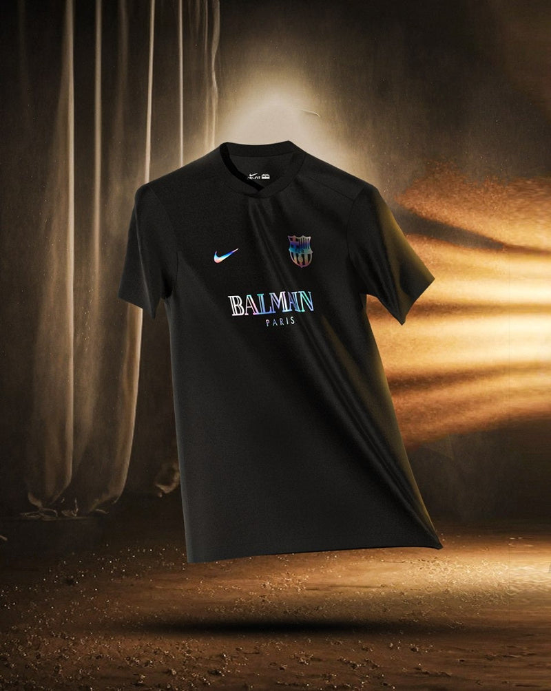 Camisa Barcelona Edição Especial balmain Preta 24/25- Nike Torcedor Masculina - lançamento