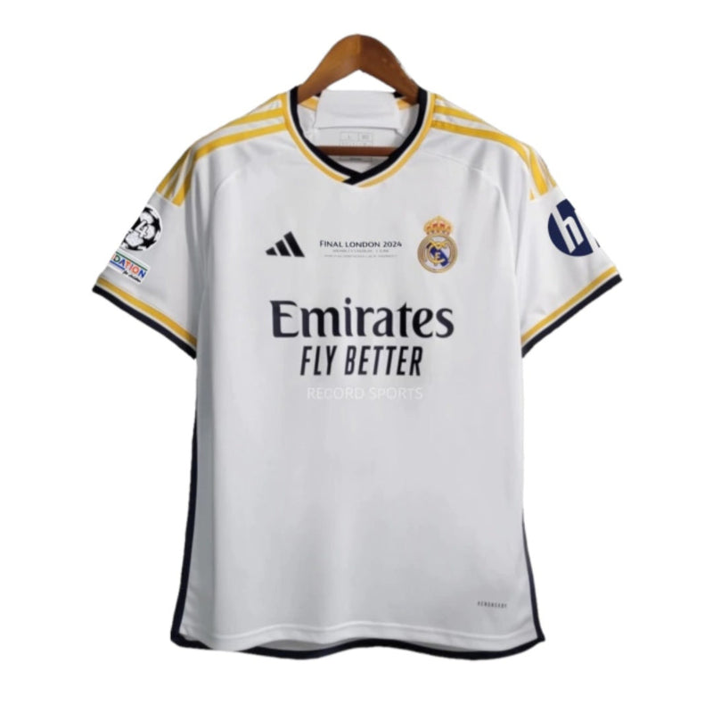 Camisa Real Madrid Home + Patch  Champions League
Foundation  24/25 - Adidas Torcedor Masculina - lançamento